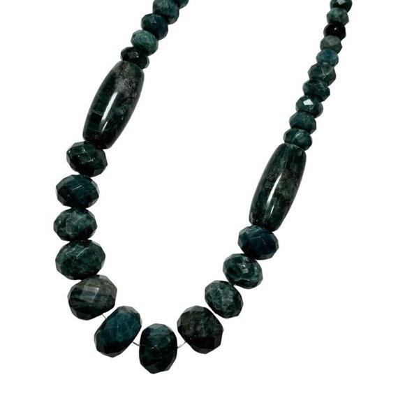 Jay King Graduated Teal Apatite Bead 18" Necklace Sterling Clasp - Picture 8 of 8